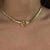 Retro Heart Shape Stainless Steel 18k Gold Plated Pendant Necklace