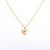 Retro Heart Shape Titanium Steel Copper 14k Gold Plated Birthstone Pendant Necklace In Bulk