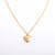 Retro Heart Shape Titanium Steel Copper 14k Gold Plated Birthstone Pendant Necklace In Bulk