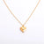 Retro Heart Shape Titanium Steel Copper 14k Gold Plated Birthstone Pendant Necklace In Bulk