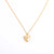 Retro Heart Shape Titanium Steel Copper 14k Gold Plated Birthstone Pendant Necklace In Bulk