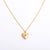 Retro Heart Shape Titanium Steel Copper 14k Gold Plated Birthstone Pendant Necklace In Bulk