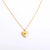 Retro Heart Shape Titanium Steel Copper 14k Gold Plated Birthstone Pendant Necklace In Bulk