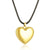 Retro Heart Shape Titanium Steel Plating 18k Gold Plated Pendant Necklace