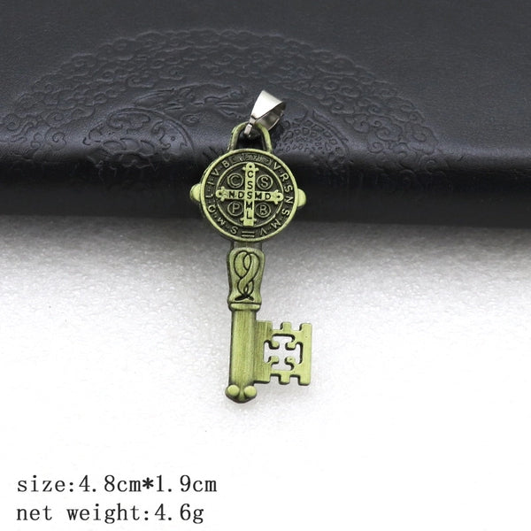 Retro Human Cross Letter Alloy Bag Pendant Keychain