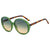 Retro Lady Color Block Pc Round Frame Full Frame Women's Sunglasses