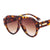 Retro Leopard Pc Oval Frame Patchwork Full Frame Women's Sunglasses