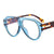 Retro Leopard Pc Oval Frame Patchwork Full Frame Women's Sunglasses