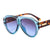 Retro Leopard Pc Oval Frame Patchwork Full Frame Women's Sunglasses