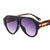 Retro Leopard Pc Oval Frame Patchwork Full Frame Women's Sunglasses