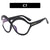 Retro Leopard Pc Round Frame Full Frame Women's Sunglasses