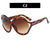 Retro Leopard Pc Round Frame Full Frame Women's Sunglasses