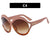 Retro Leopard Pc Round Frame Full Frame Women's Sunglasses