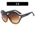 Retro Leopard Pc Round Frame Full Frame Women's Sunglasses