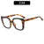 Retro Leopard Pc Square Full Frame Optical Glasses