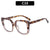 Retro Leopard Pc Square Full Frame Optical Glasses