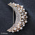 Retro Letter Moon Flower Alloy Inlay Artificial Gemstones Women's Brooches