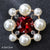 Retro Letter Moon Flower Alloy Inlay Artificial Gemstones Women's Brooches