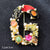 Retro Letter Moon Flower Alloy Inlay Artificial Gemstones Women's Brooches