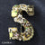 Retro Letter Moon Flower Alloy Inlay Artificial Gemstones Women's Brooches