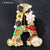 Retro Letter Moon Flower Alloy Inlay Artificial Gemstones Women's Brooches