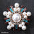 Retro Letter Moon Flower Alloy Inlay Artificial Gemstones Women's Brooches