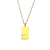 Retro Letter Square Stainless Steel Plating Gold Plated Necklace