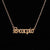 Retro Letter Stainless Steel Plating Pendant Necklace 1 Piece