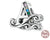 Retro Letter Sterling Silver Inlay Zircon Jewelry Accessories