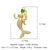 Retro Mermaid Copper Plating Inlay Zircon Charms Jewelry Accessories