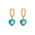 Retro Micro-inlaid Zircon Oil Drop Color Heart Starfish Lightning Earrings