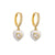 Retro Micro-inlaid Zircon Oil Drop Color Heart Starfish Lightning Earrings