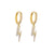 Retro Micro-inlaid Zircon Oil Drop Color Heart Starfish Lightning Earrings