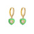 Retro Micro-inlaid Zircon Oil Drop Color Heart Starfish Lightning Earrings