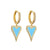 Retro Micro-inlaid Zircon Oil Drop Color Heart Starfish Lightning Earrings