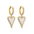 Retro Micro-inlaid Zircon Oil Drop Color Heart Starfish Lightning Earrings