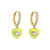 Retro Micro-inlaid Zircon Oil Drop Color Heart Starfish Lightning Earrings