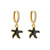 Retro Micro-inlaid Zircon Oil Drop Color Heart Starfish Lightning Earrings