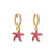 Retro Micro-inlaid Zircon Oil Drop Color Heart Starfish Lightning Earrings