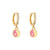 Retro Micro-inlaid Zircon Oil Drop Color Heart Starfish Lightning Earrings