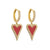 Retro Micro-inlaid Zircon Oil Drop Color Heart Starfish Lightning Earrings