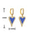 Retro Micro-inlaid Zircon Oil Drop Color Heart Starfish Lightning Earrings