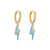 Retro Micro-inlaid Zircon Oil Drop Color Heart Starfish Lightning Earrings