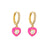 Retro Micro-inlaid Zircon Oil Drop Color Heart Starfish Lightning Earrings