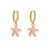 Retro Micro-inlaid Zircon Oil Drop Color Heart Starfish Lightning Earrings