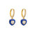 Retro Micro-inlaid Zircon Oil Drop Color Heart Starfish Lightning Earrings