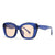 Retro Modern Style Solid Color Pc Oval Frame Full Frame Women's Sunglasses