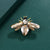 Retro Oil Dripping Bee Brooch Female Alloy Diamond-embedded Ladybug Insect Collar Pin Clothing Hat Bag Accessories