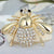 Retro Oil Dripping Bee Brooch Female Alloy Diamond-embedded Ladybug Insect Collar Pin Clothing Hat Bag Accessories