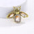 Retro Oil Dripping Bee Brooch Female Alloy Diamond-embedded Ladybug Insect Collar Pin Clothing Hat Bag Accessories